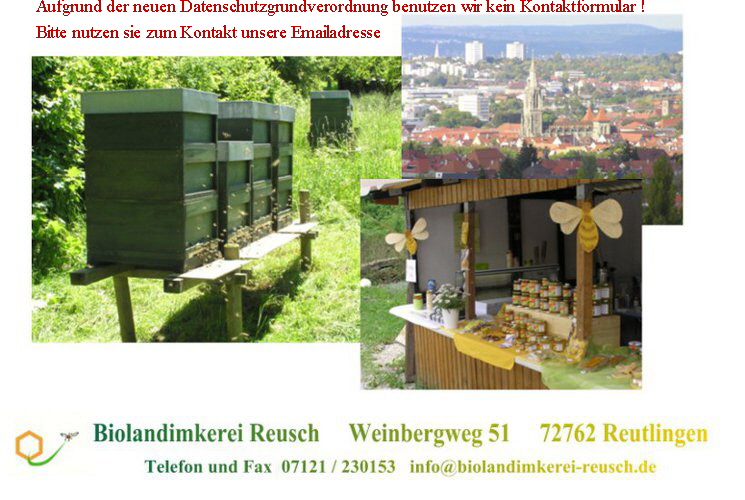 Bioland Imkerei Reusch Reutlingen regionaler Honig aus ökologischer Erzeugung